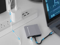 Conceptronic Adapter USB-C > 2x HDMI / USB-C PD / USB 3.0 100W 4K UHD Aluminium 25cm Kabel