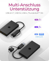Splitter IcyBox mobiler USB 3.2  zu Dual HDMI retail