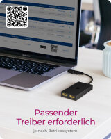 Splitter IcyBox mobiler USB 3.2  zu Dual HDMI retail