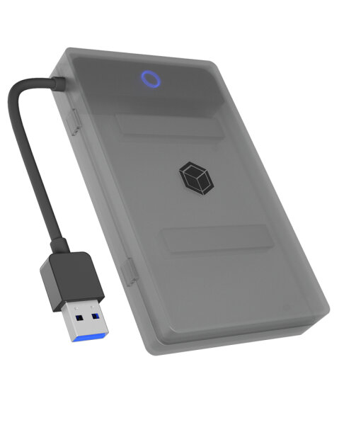 IcyBox 2.5" SATA Gehäuse (9.5mm) + Schutzhülle USB 3.0