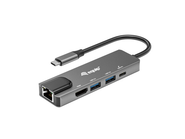 Equip Dock  5-1 USB-C->HDMI,2xUSB-A,GbE,100W USB-C     0.25m