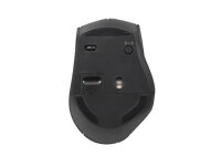 Equip Wireless Optical Mouse Dual Adapter USB-C+A ergonomisch 6 Tasten Rechtshänder optische Maus schwarz
