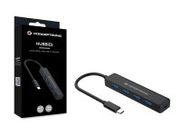 Conceptronic 4-Port USB 3.0 Hub ohne Netzteil 5Gbit/s schwarz