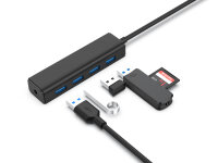 Conceptronic 4-Port USB 3.0 Hub ohne Netzteil 5Gbit/s schwarz