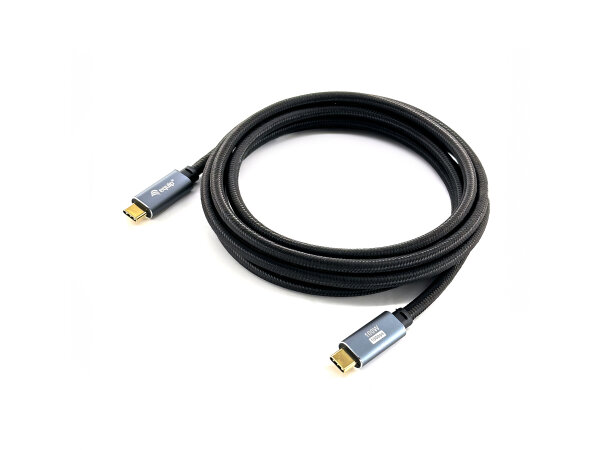 Equip USB 3.2 Gen 2 Typ-C Kabel 5A 2m schwarz 2x USBC Stecker gerade 10Gbit/s