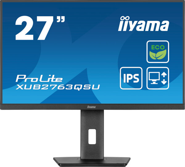 IIYAMA 68.6cm (27")  XUB2763QSU-B1 16:9 HDMI+DP+USB IPS Lift