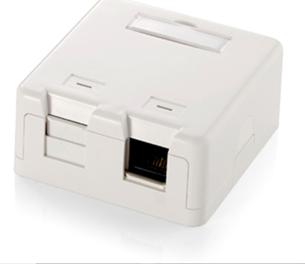 Equip Aufputzdose  2-Port Keystone ungeschirmt          weiß Polybeutel