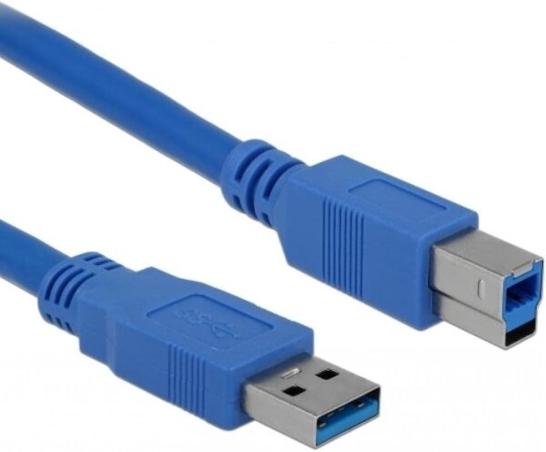 DeLOCK Cable USB3.0 A-B male/male 5m USB Kabel USB A USB B Blau