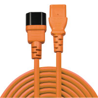 Lindy 30473 Stromkabel Schwarz, Orange 0,5 m C14-Koppler...