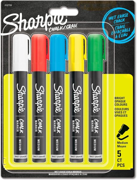 Sharpie Kreidemarker-feucht abwischbar M                 5er Blister
