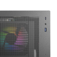 LC-Power 717B Meshwork L Dark Midi-Tower PC -Gehäuse 3x RGB Lüfter Black