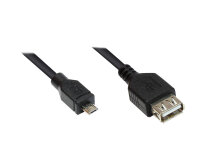 Alcasa USB A - USB Micro-B M/M 0.2m USB Kabel USB 2.0 0,2...