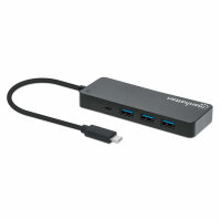 Manhattan 7-Port USB 3.0 Typ-A Hub USB-C 5000 Mbit/s schwarz