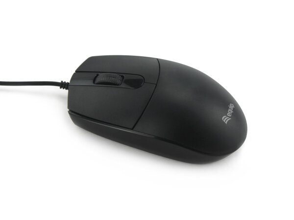 Equip Silent Mouse 1200dpi USB Rechts+Linkshänder schwarz