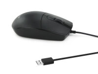 Equip Silent Optical Mouse USB schwarz 1200dpi 3 Tasten optische Maus Rechts+Linkshänder