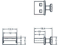 DELOCK Staubschutz TypA-Buchse mit Griff schwarz 10...