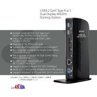 Club3D 4K Dockingst.60Hz USB3 ->6xUSB3/2xDP/LAN/Audio...