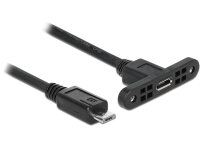 DELOCK USB-Kabel 2.0 Micro B -> Micro-B Bu/St Einbau 0