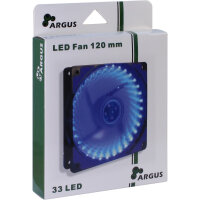 Inter-Tech Argus L-12025 BL 120mm Case Fan Lüfter  blau