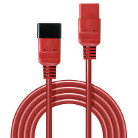 LINDY IEC-Netzverlängerung C19 auf C20 rot 3m extern...