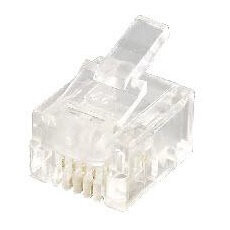 Equip Telefon-Stecker RJ11/6P4C ungeschirmt   100Stk transp.