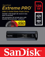 128GB SanDisk Cruzer Extreme USB 3.1 Stick Alu Slider schwarz