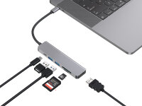Conceptronic DONN 61 Multifunktion 6in1 USB 4-Port Hub+HDMI+Cardreader