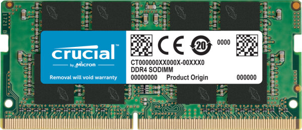 8GB Crucial DDR4-3200 Value SO-DIMM CL22 DDR4 3200MHz 1.2V Single 1x 8GB Notebookspeicher