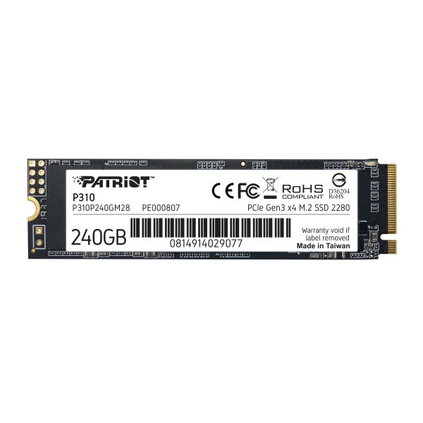 240GB Patriot P310 M.2 NVMe 3