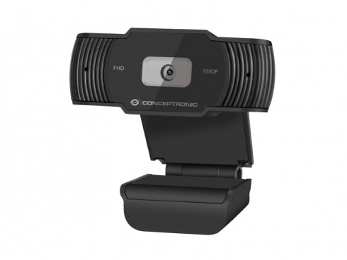Conceptronic Amdis 1080P / 30Hz Full HD Webcam + Mikrofon + Abdeckung schwarz