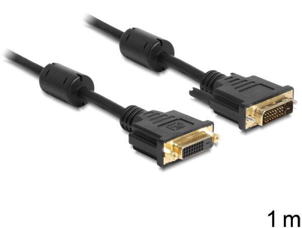 DELOCK DVI Kabel DVI(24+1) -> DVI(24+1) St/St 3.00m Gold