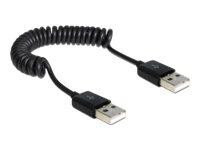 DELOCK USB Kabel A -> A St/St  0.20m-0.60m Spiral sw