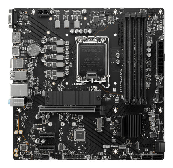 MSI PRO B760M-P D4   Intel B760 LGA 1700 4xDDR4 mATX Mainboard
