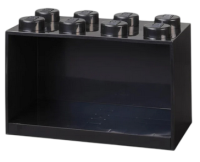 R.C. LEGO Brick Shelf 8 Bausteinregal schwarz