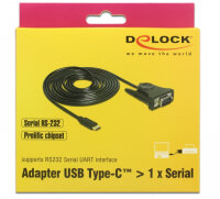 DELOCK Adapter USB Type-C -> Seriell DB9 RS232