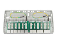 DELOCK Mini Desktop Patchpanel 12 Port Cat.6A grau