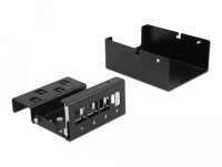 DELOCK Keystone Patchpanel 4 Port schwarz