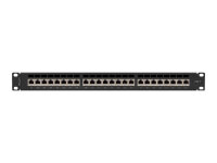 LANBERG 19" Patchpanel 1U 24-Port CAT.7 FTP geschirmt sw
