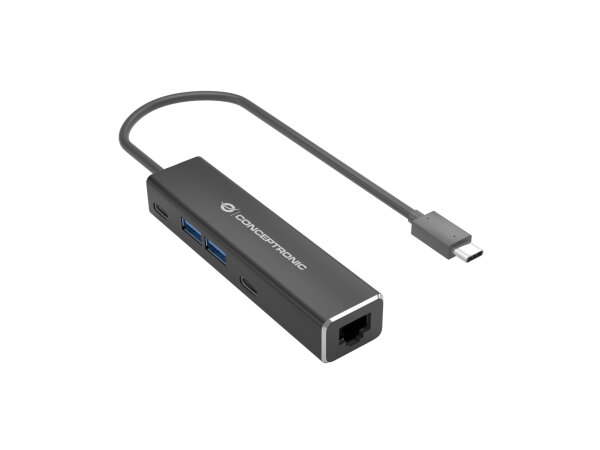 CONCEPTRONIC Adapter USB-C3.2->2.5GbE/2xC/2xA  5Gbs 0.15m sw