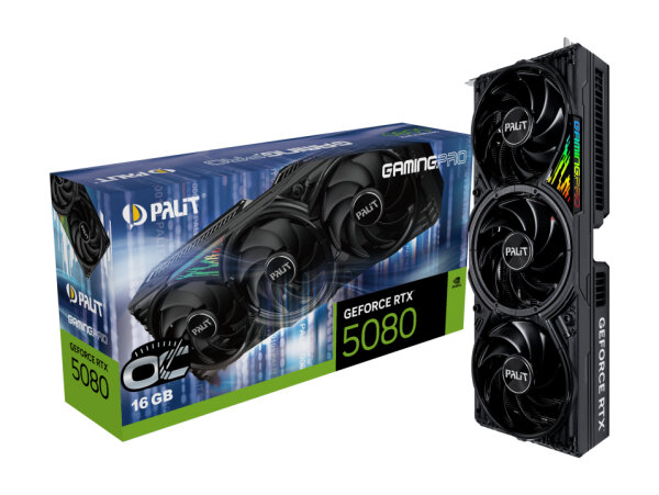 16GB Palit GeForce RTX 5080 GamingPro OC NVIDIA RTX5080 GDDR7