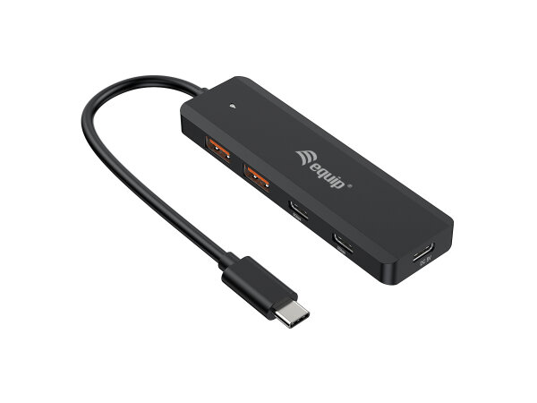 Equip 4-Port USB-C 3.2 Hub -> 2xUSB Typ-A 3.2 / 2x USB Typ-C 10Gbps schwarz