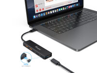 Equip 4-Port USB-C 3.2 Hub -> 2xUSB Typ-A 3.2 / 2x USB Typ-C 10Gbps schwarz