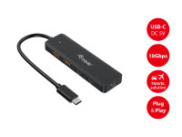 Equip 4-Port USB-C 3.2 Hub -> 2xUSB Typ-A 3.2 / 2x USB Typ-C 10Gbps schwarz