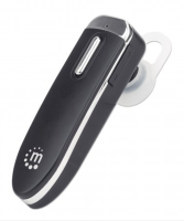 Manhattan Bluetooth-Headset, Bluetooth 4.0 + EDR, In-Ear Design, omnidirektionales Mikrofon, integrierte Bedienelemente, schwarz