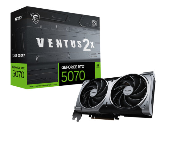 12GB MSI GeForce RTX 5070 12G Ventus 2X OC GDDR7 NVIDIA RTX5070 PCIe 5.0 x16 Dual Fan Gaming VGA