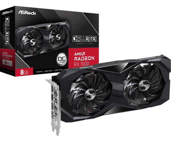 8GB ASRock RX7600 CL 8GO DDR6  HDMI/3xDP