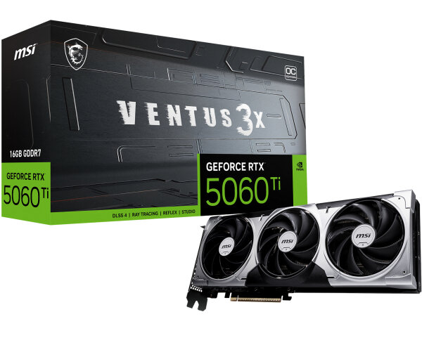 MSI VENTUS GeForce RTX 5060 TI 3X 16G OC NVIDIA 16GB GDDR7
