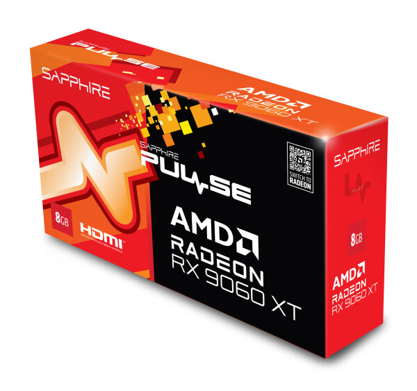 Sapphire PULSE AMD Radeon RX 9060 XT 8GB GPU GDDR6