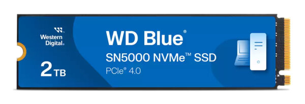 2TB Western Digital WD Blue SN5000 M.2 2280 PCIe 4.0 x4 NVMe SSD M2 Festplatte 5150MB/s