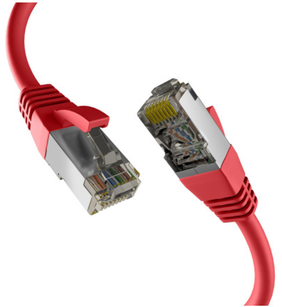 EFB CAT8.1 RJ45 Patchkabel S/FTP PIMF LSZH Netzwerkkabel 7.5m rot
